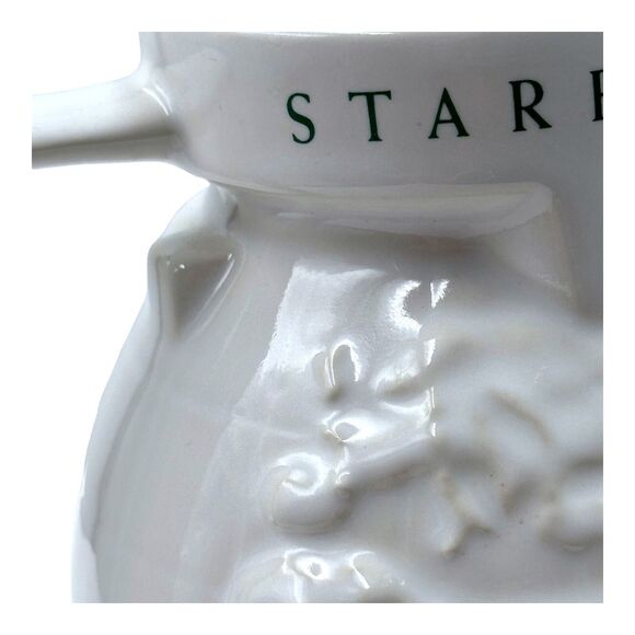 Vintage 1997 Starbucks Mug AROUND THE WORLD Embossed Ceramic Globe Lid Travel - Picture 9 of 16